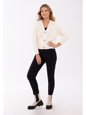 Volcano Volcano Kardigan S-MELA Kremowy Regular Fit