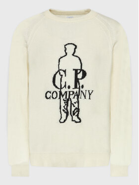 C.P. Company C.P. Company Sweter Jacquard 13CMKN331A 005504J Écru Regular Fit