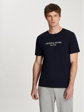 Cross Jeans Cross Jeans T-Shirt 16093-001 Granatowy Regular Fit
