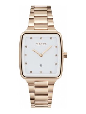 Obaku Obaku Zegarek V271LDVWSV Różowe złoto