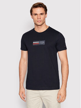 Tommy Hilfiger Tommy Hilfiger T-shirt Corp Graphic MW0MW25761 Tamnoplava Slim Fit
