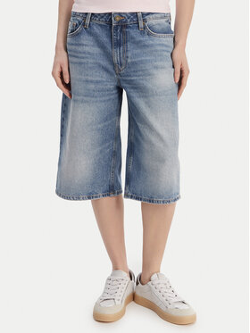 Guess Jeans Guess Jeans Pantaloncini di jeans W6GD1D D6363 Blu Baggy Fit