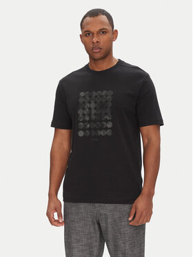 BOSS BOSS Póló Tee Print Striped C 50537845 Fekete Relaxed Fit