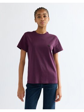 Wrangler Wrangler T-Shirt SIGN OFF TEE Fioletowy Slim Fit