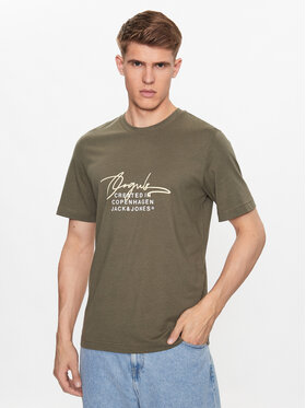 Jack&Jones Jack&Jones Тишърт Splash 12235487 Зелен Standard Fit