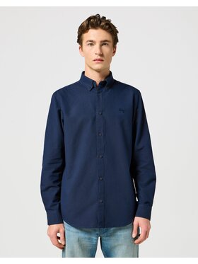 Wrangler Wrangler Koszula OXFORD SHIRT Czarny Regular Fit