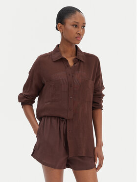 Seafolly Seafolly Camicia Breeze 55428-TO Marrone Regular Fit