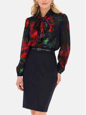 Potis & Verso Potis & Verso Spódnica Ksena Granatowy Slim Fit