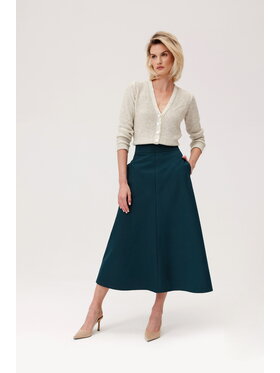 TOTU TOTU Spódnica midi LIA Granatowy Regular Fit