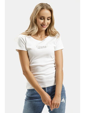 Cross Jeans Cross Jeans T-Shirt 55577-008 Biały Regular Fit