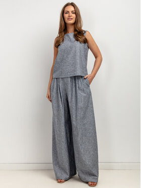 Tessita Tessita Top T434/2/M Niebieski Loose Fit