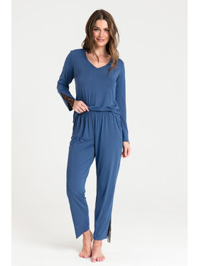 LaLupa LaLupa Spodnie piżamowe LA073 Niebieski Comfortable Fit