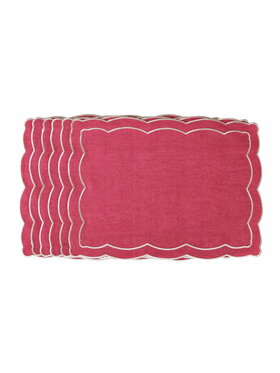 Roseberry Home Roseberry Home Podkładka na stół haftowane Magenta Onde Różowy