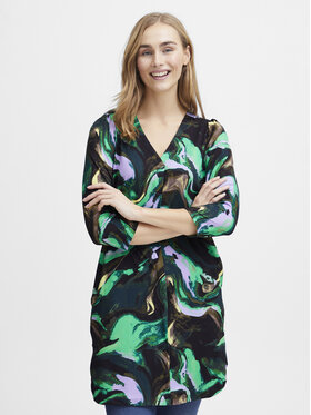Fransa Fransa Hemdkleid 20612138 Grün Regular Fit