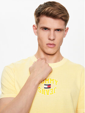 Tommy Jeans T-shirt Classic Logo DM0DM16227 Žuta Regular Fit