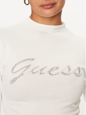 Guess Bluza W3BR07 Z2YK2 Bela Cropp Fit