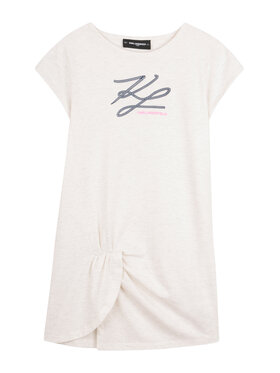 Karl Lagerfeld Kids Karl Lagerfeld Kids Kleid für den Alltag Z31150 S Weiß Regular Fit