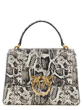 PINKO PINKO Torebka Gray Calfskin Hand Szary