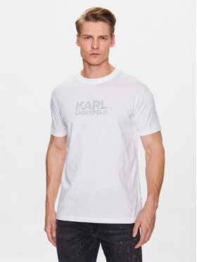 KARL LAGERFELD KARL LAGERFELD T-Shirt 755060 532241 Biały Regular Fit