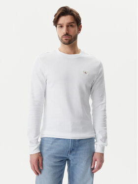 Calvin Klein Jeans Calvin Klein Jeans Тениска с дълъг ръкав J30J327117 Бял Regular Fit