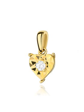 Fugart Fugart Naszyjnik Zawieszka z żółtego złota z brylantem 0.04 ct FZ0519-585-B0.04 Złoty