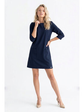 FIGL FIGL Φόρεμα κοκτέιλ M1350 Σκούρο μπλε Straight Fit