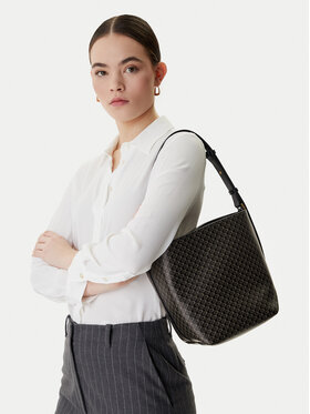 Calvin Klein Calvin Klein Ročna torba Emblem Aop Medium Bucket LV04F3365G Črna