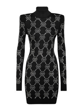 PHILIPP PLEIN PHILIPP PLEIN Večerné šaty 11551 Čierna Fitted Fit