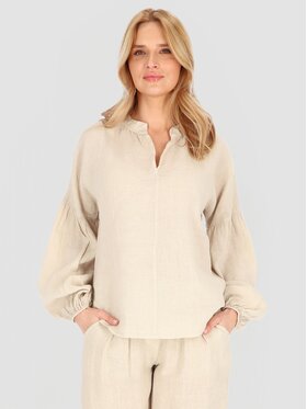 Perso Perso Bluzka CHLE256557F Beżowy Regular Fit