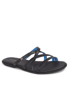 Tommy Hilfiger Natikače Th Strap Flat Sandal FW0FW08067 Crna