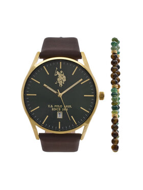 U.S. Polo Assn. U.S. Polo Assn. Набір годинник і браслет Colin USP6376TW Золотий
