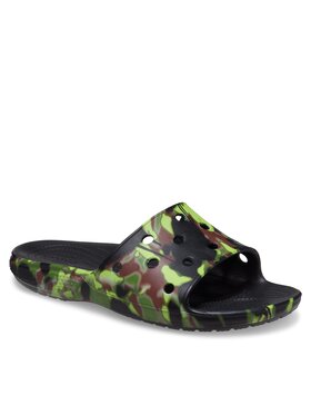 Crocs Crocs Papucs Classic Spray Camo Slide 208252 Fekete