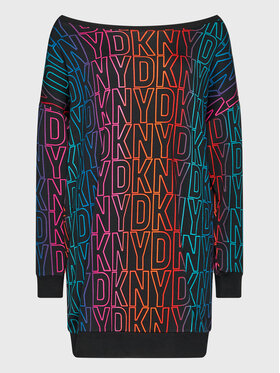 DKNY DKNY Úpletové šaty YI2322601 Černá Relaxed Fit