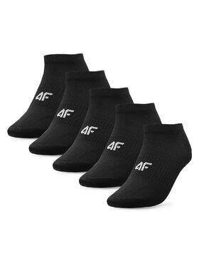 4F 4F Комплект 5 чифта къси чорапи дамски 4FWAW23USOCF214 Черен