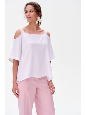 blue shadow blue shadow Bluzka Miri Écru Regular Fit