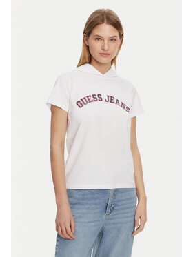 Guess Jeans Guess Jeans Tricou W5GP28 J1314 Alb Regular Fit