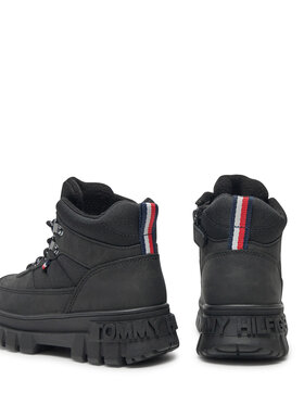 Tommy Hilfiger Gležnjače Lace-Up Bootie T3X5-33707-1492 M Crna