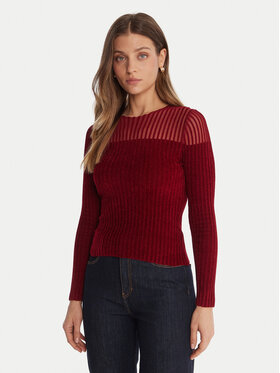 Guess Guess Sweter W5BR62 Z0890 Czerwony Slim Fit