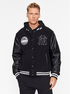 New Era New Era Bomber striukė New York Yankess MLB Logo Varsity 60416325 Juoda Regular Fit