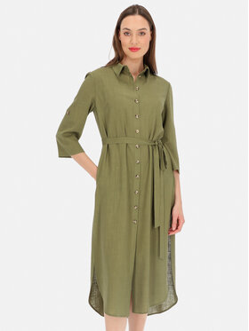 Potis & Verso Potis & Verso Sukienka koszulowa Toni Khaki Regular Fit