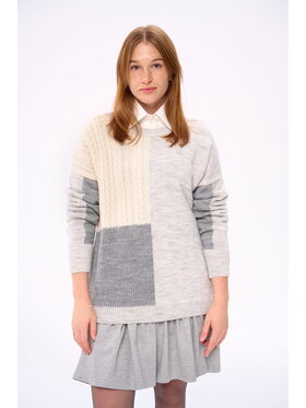 blue shadow blue shadow Sweter Hardin Szary Regular Fit