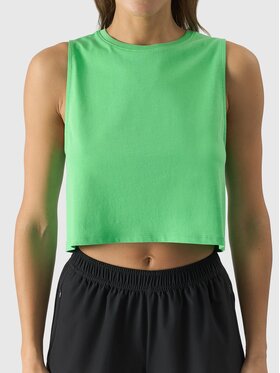 4F 4F Tank top 4FWSS24TSLEF071-41S Zielony Slim Fit