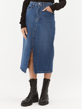 Noisy May Noisy May Džínová sukně Kath 27030068 Tmavomodrá Regular Fit