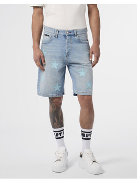 PHILIPP PLEIN PHILIPP PLEIN Szorty jeansowe 30265 Niebieski Regular Fit