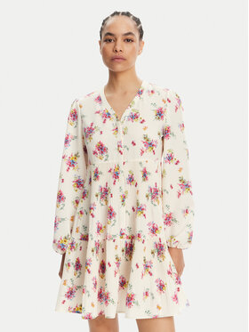 Liu Jo Liu Jo Sukienka codzienna WA5168 T3786 Écru Relaxed Fit