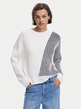 Desigual Desigual Pullover Nome 25WWJF26 Weiß Regular Fit