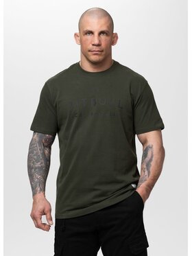 PITBULL PITBULL T-Shirt USA CAL Zielony ciemny Regular Fit