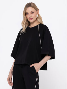 Miss LK Miss LK Bluza MISSLKB Czarny Loose Fit