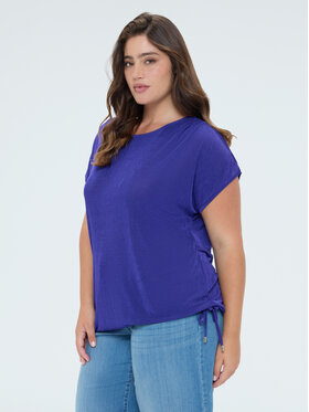 Fiorella Rubino Fiorella Rubino T-Shirt G08ZL009108N029 Fioletowy Boxy Fit