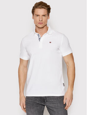 Napapijri Napapijri Polo särk Eolanos 3 NP0A4GB3 Valge Regular Fit
